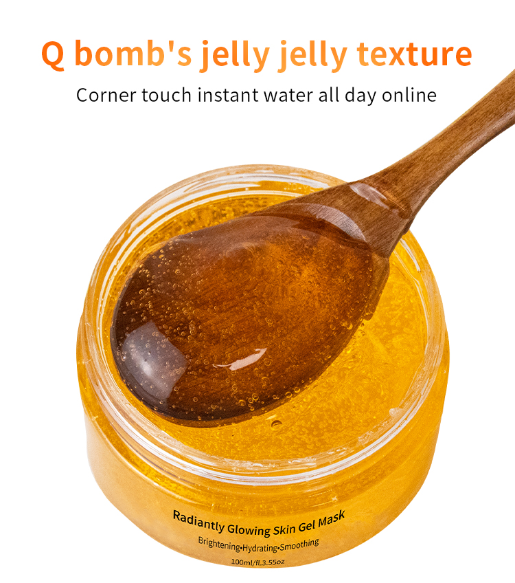 100ml Radiantly Turmeric Glowing Skin Gel Mask With Tranexamic Acid Glutathione