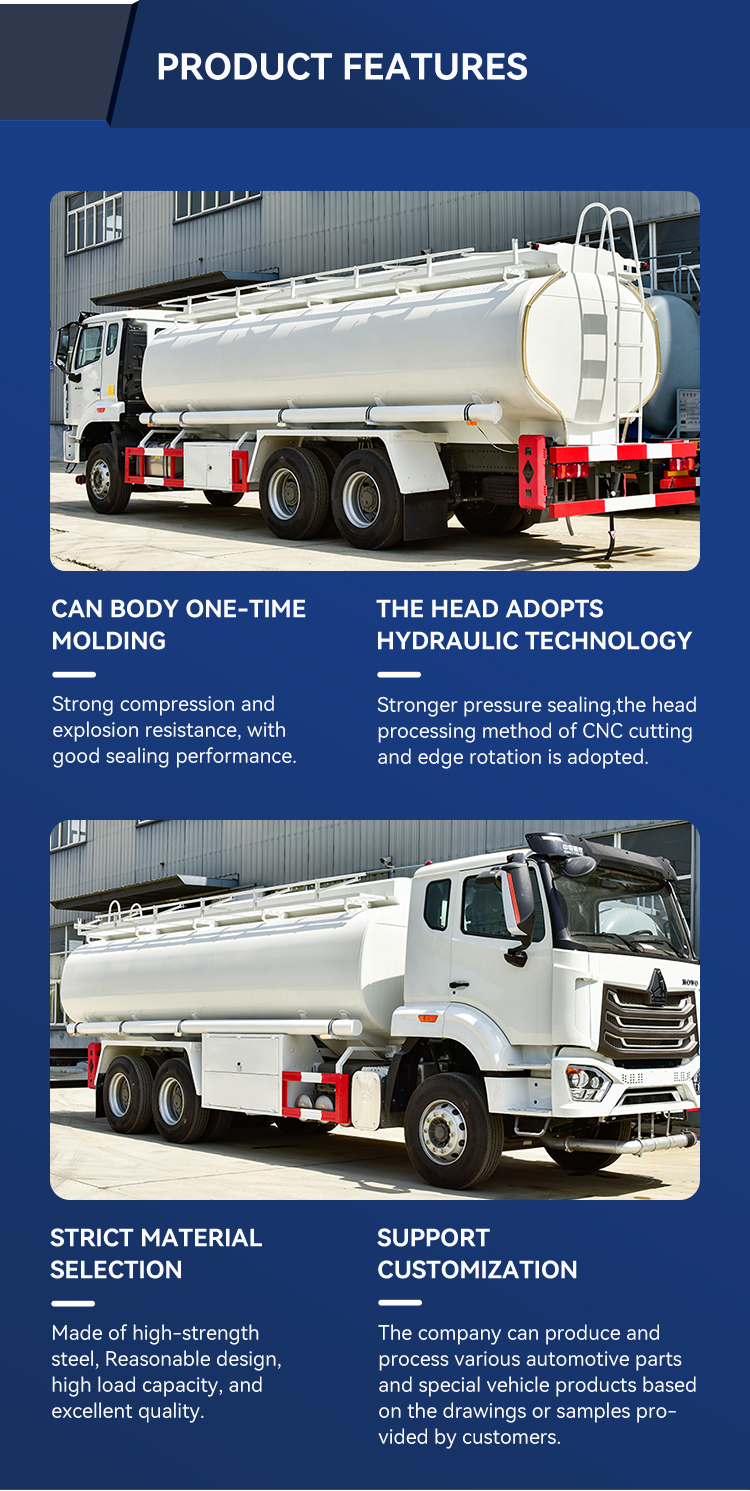 Howo 6x4 10 Wheelers Fuel Tank Truck with 200-300L Capacity and Manual Transmission