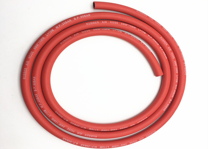 5 / 16" Inch W.P 300PSI Red Smooth Surface Rubber Air Hose / Pipe for LPG gas