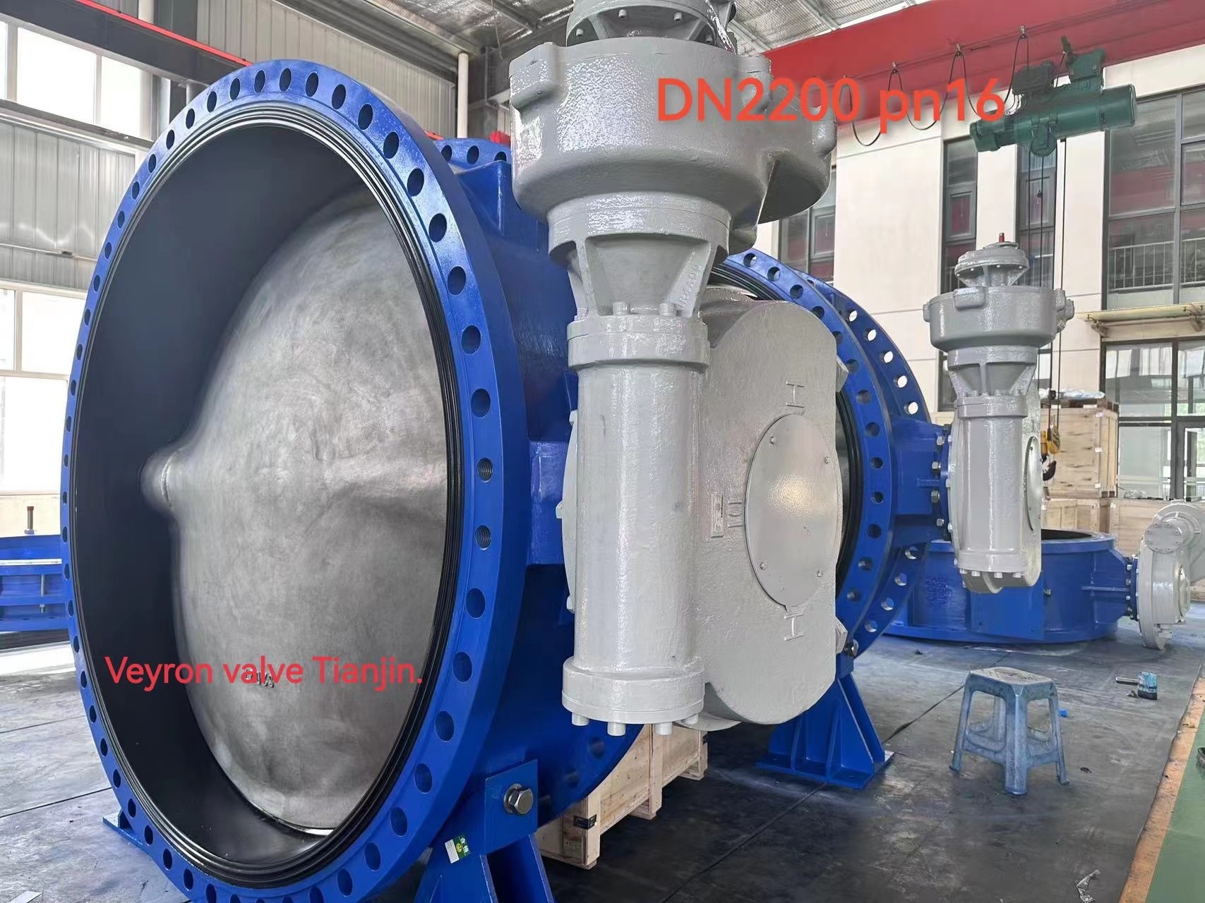 Flanged wormgear Rotork Captop Underground butterfly valve DN2200 2400