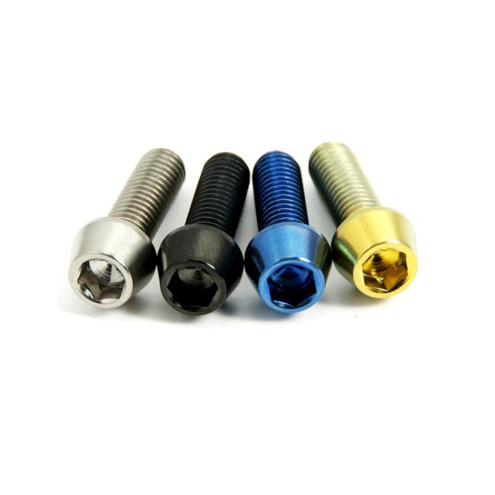 Bicycle Titanium Stem Bolts M5x10mm Taper Head Bicycle Fixed Screws