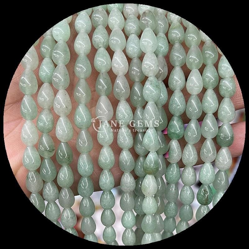 Lapis Lazuli Green Aventurine Gem Bead Natural Crystal Water Drop Shape Stone Loose Bead Strands For Bracelets