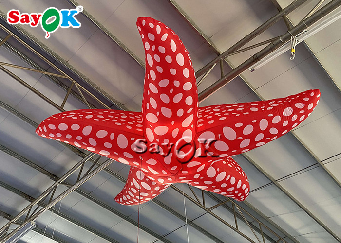 Events Party Decorating Hanging 2m Red LED Inflatable Sea Star