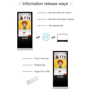 Indoor Standing Advertising Display , LCD Digital Signage Display
