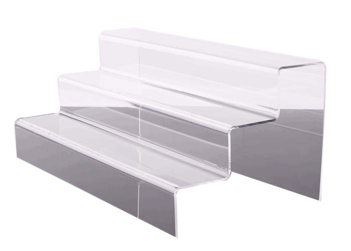 3 Tier Acrylic Display Rack , Acrylic Counter Display Stands Good Chemical Resisdence