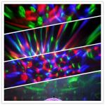 Led E27 3W Stage Lights Crystal Magic Ball Rotating RGB LED Light Bar For Party