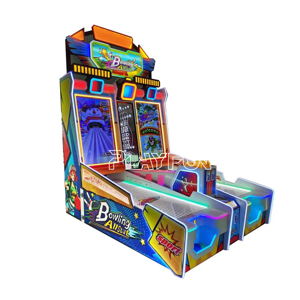 Playfun Coin Operated Bowling Allstat arcade Game Redemption lottery machine for Kids