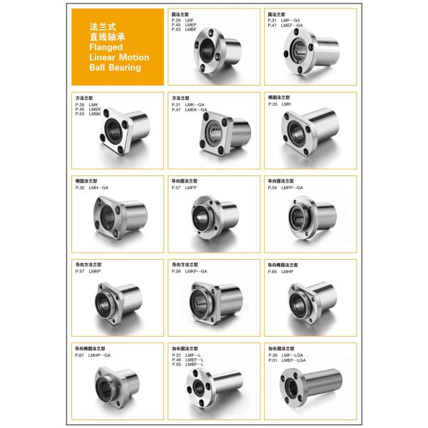 Steel SDM8GA Linear Bearing 8mm Shaft Diameter Linear Bushing