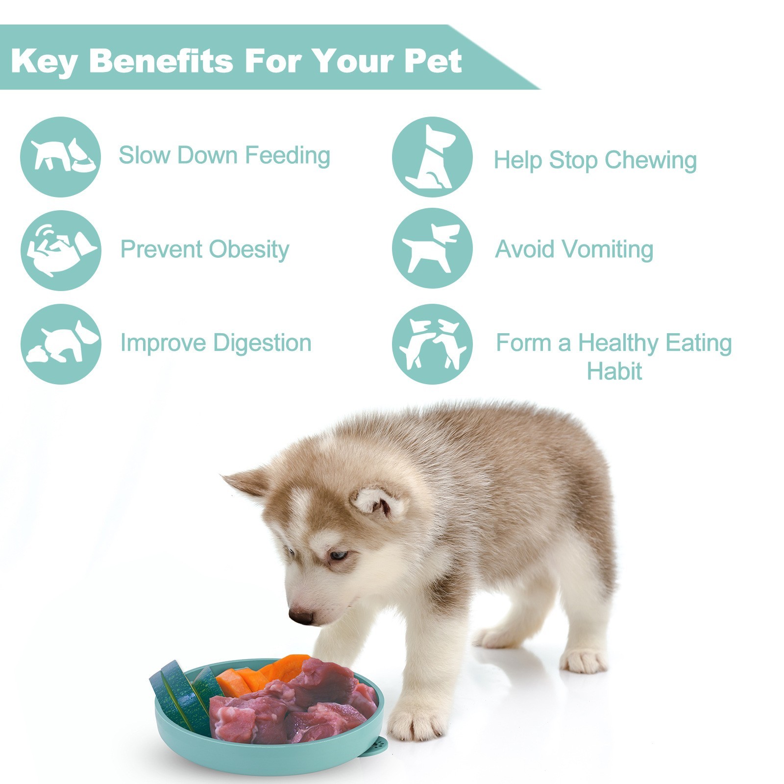 Amazon'S New Pet Food Utensil, Anti-Choking, Anti-Slip, Silicone Slow Food Bowl For Dogs And Cats