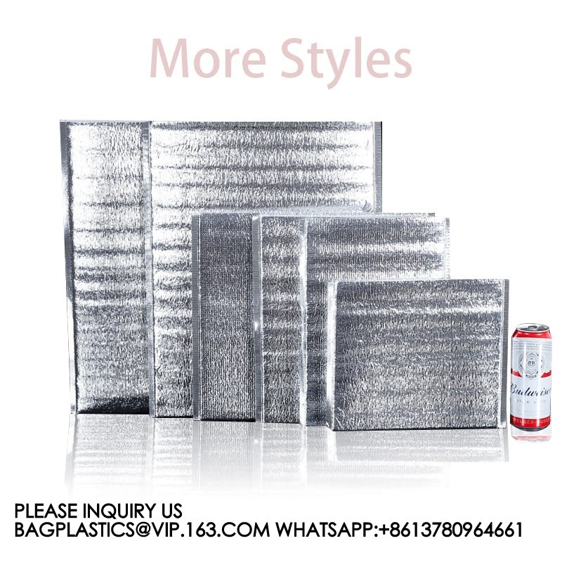 Waterproof Metallic Foil Thermal Bubble Shipping Mailer Envelopes Insulated Mailers For Cold Shipping