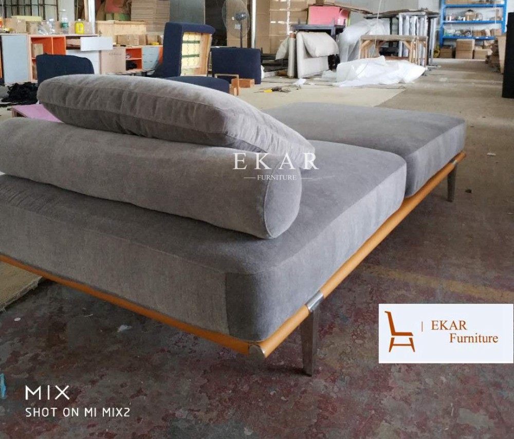 High End Modern Home Furniture Sectional L Shaped Fabric Couch Living Room Sofa
