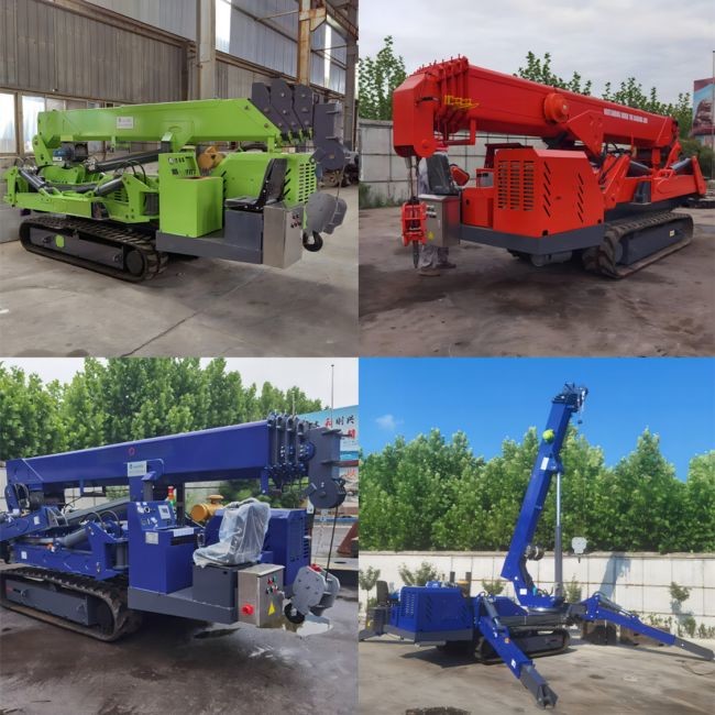 Diesel Engine 8 Ton 5 Ton Spider Crane 17.8m Mobile Tracked Spider Crane