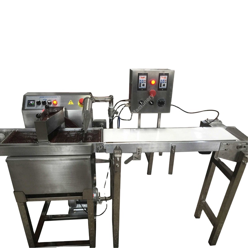 Multi Functional Cake Chocolate Enrober Machine Glazing Chocolate Dipping Machine