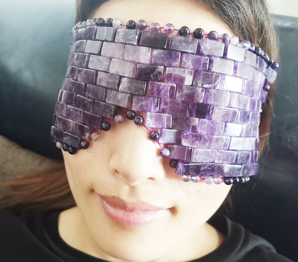 Rose Quartz jade stone Eye Mask