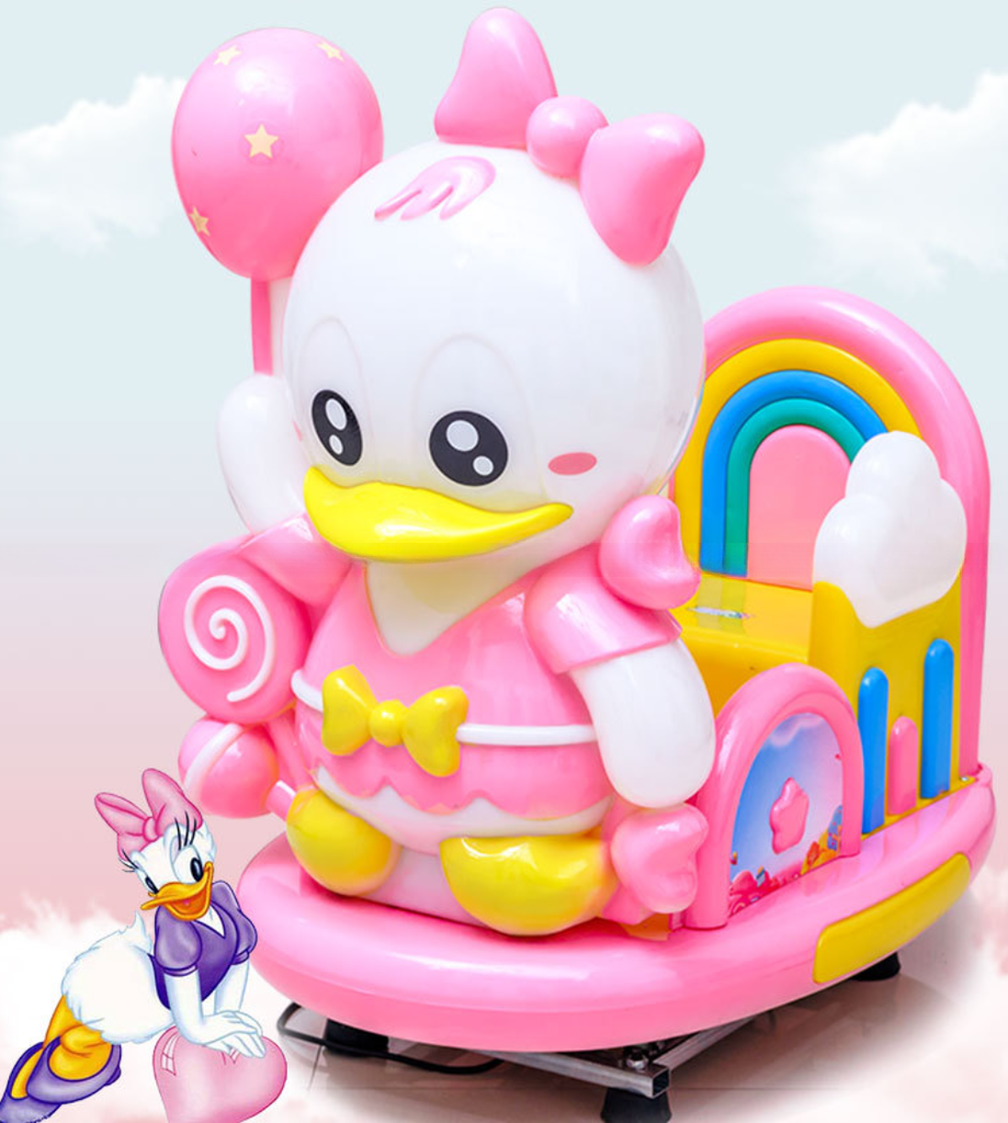 Earn Money Coin Pusher Cute Duck Kids Kddie Rides Mini Plastic Game Center Dreamland Amusement Games for Game Machines City 100w
