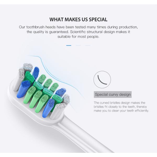 Fashionable Electronic Toothbrush Heads Exclusive W Shaped Trim Design HX614-X
