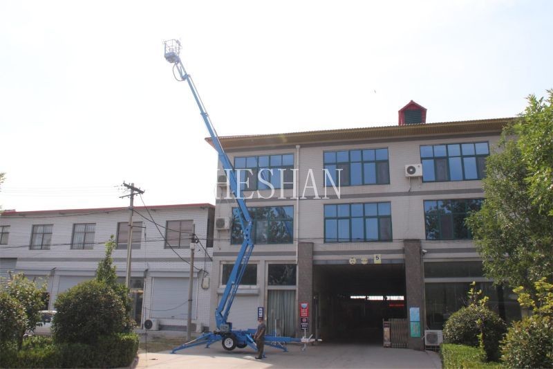 18M Towable Aerial Cherry Picker Telescopic Lifter Boom Lift For Construction