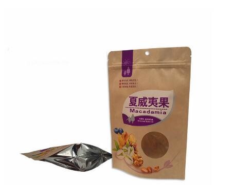 promotional cheap small brown kraft paper bags/k stand up karft paper bag with clear window