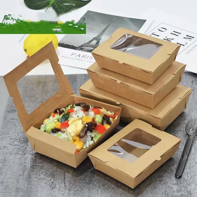 500-1000ml Fast Food Takeaway Boxes With CMYK/Pantone Printing Food Container Paper Box