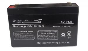 China 6v 7ah Rechargeable Lead Acid Battery / Sealed Rechargeable Battery 6v on sale