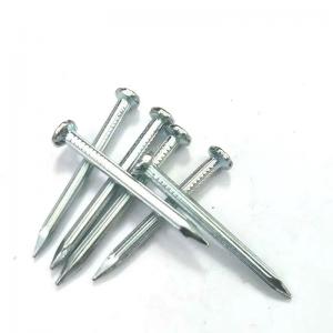 China Straight Fluted Concrete Nails Strong Magnet Steel Grooved Nails on sale