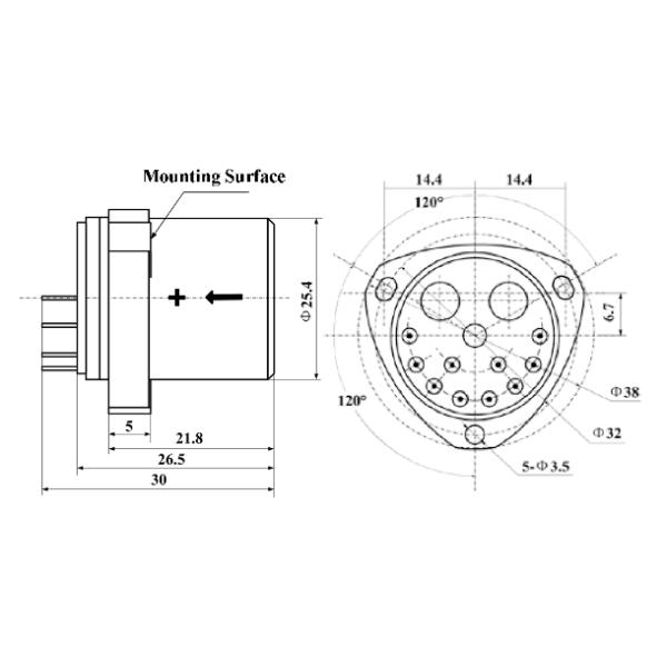 KSACC113Q Quartz Flexible Accelerometer ±80g Range for Inertial Navigation