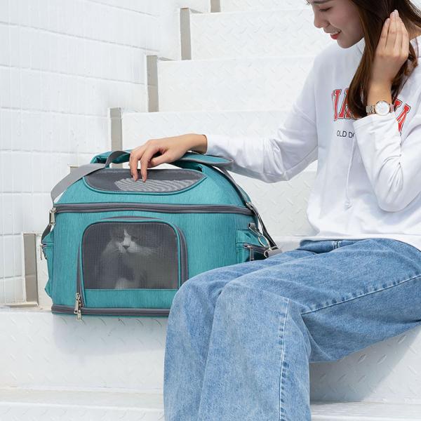 Linen Soft Pet Bed Cushion Luxury Car Foldable Dog Pet Carrier Bag