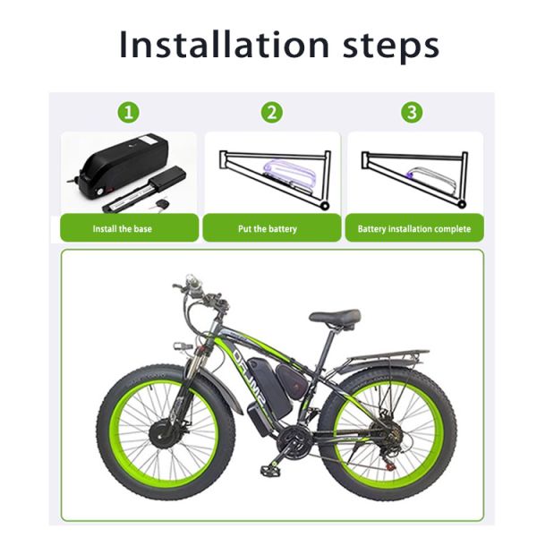 E-Bike Lithium-ion Battery 36V 6.6Ah 8.7Ah 8.8Ah 13Ah Foldable Electric Bicycle Battery