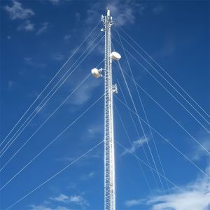Telecom Communication Guyed Wire Tower Steel 30M Lattice Triangle Triangular