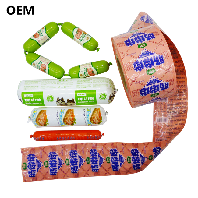 Polyamide Sausage Casing 75mm Width Custom Logo Flexography Printing Sausage Casing
