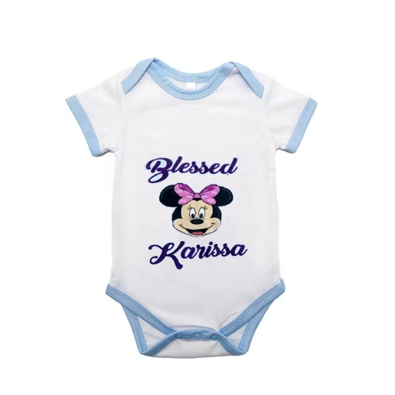 Colored Baby Sublimation Bodysuit Romper For Sublimation Photos Printing