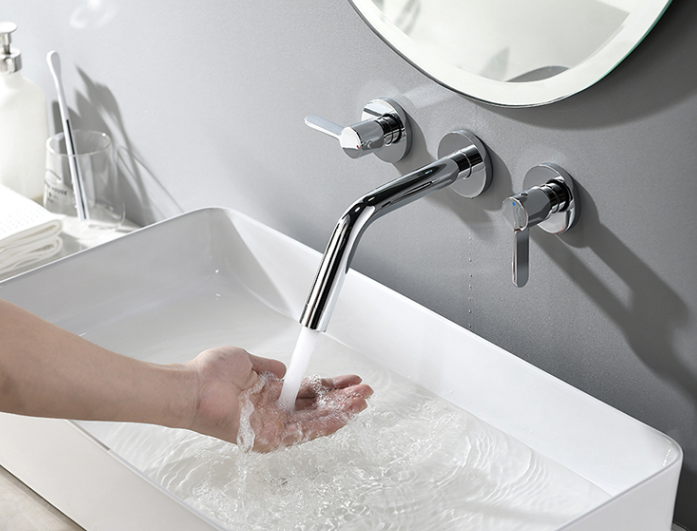 Double Handle Embedded Box ODM Concealed Basin Mixer