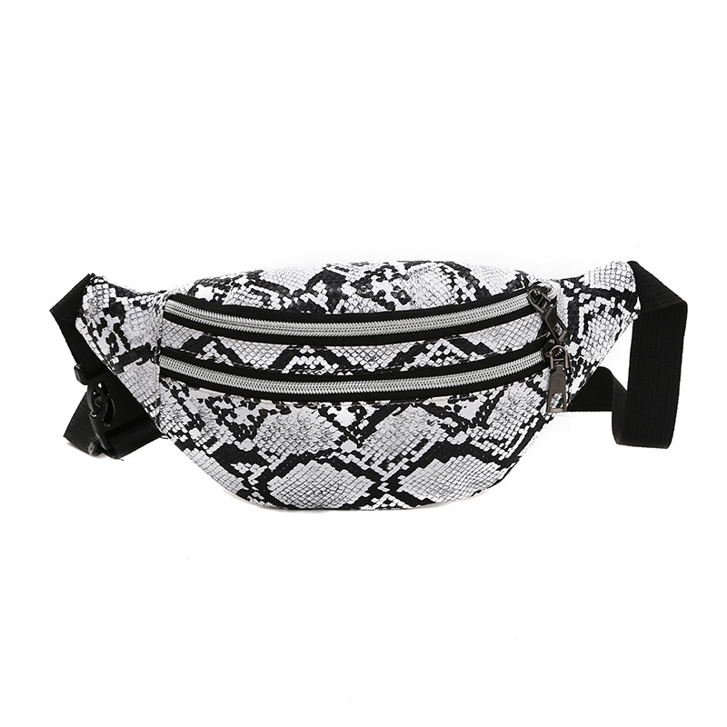 Serpentine Waist Bag Women Fashion Fanny Pack PU Hip Bum Bag Ladies Belt Pouch Pocket Purse for Phone Card