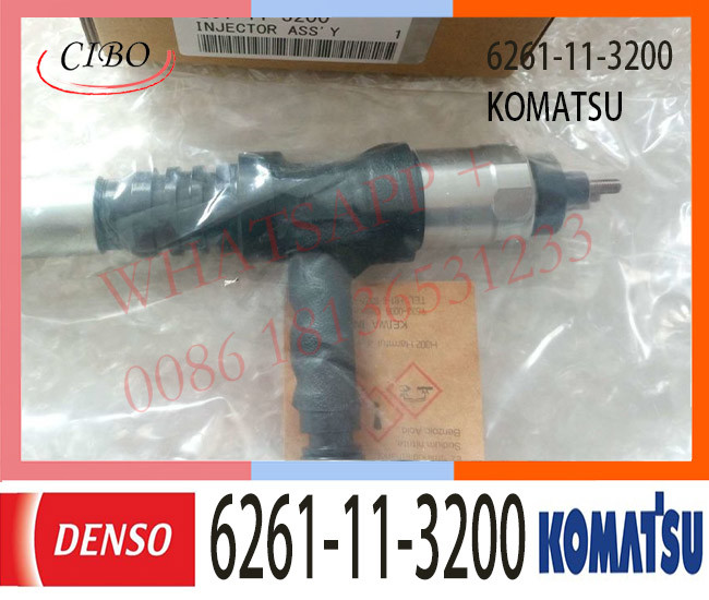 6261-11-3200 KOMATSU Fuel Injectors 095000-6140 PC800-8 Type Excavator D155AX-6