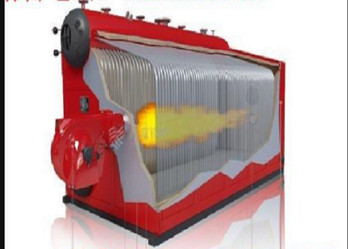 Double Tank Gas Fired Hot Water Boiler Corrugated Full Docking Welded