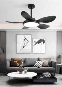 Quality Manufacturer Large Wind Power Electric Fan Pendant Light Five Leaf Solid Wood Ceiling Fan for sale