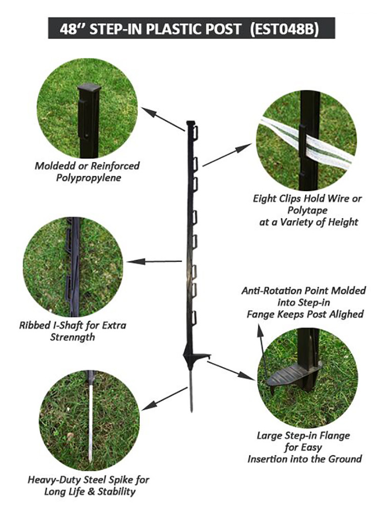 Animal Barrier Garden Protection Pigtail Fence Posts 1040mm Length