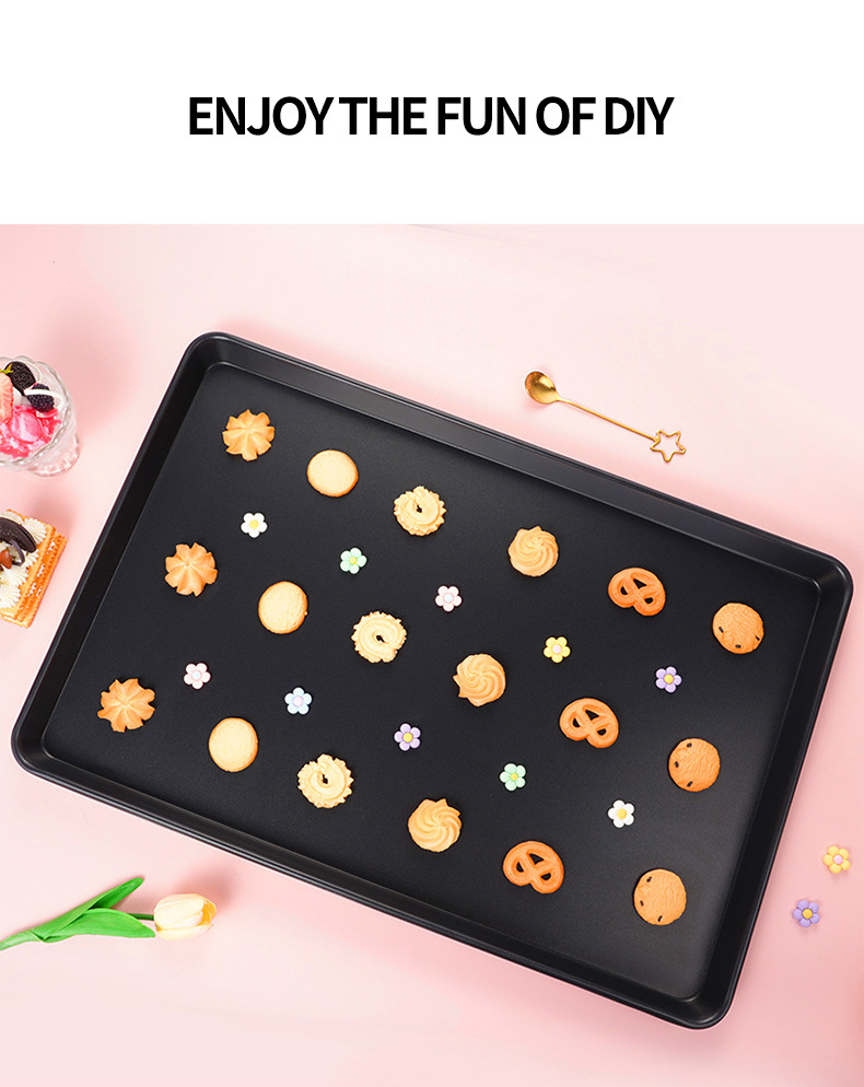 Aluminized Baking Tray Sheet Pan for Bread Pizza Cake Cookie Bakery Oven Pan