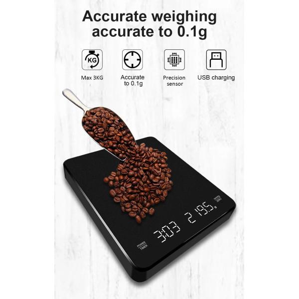 Kitchen Electronic Scale Battery Powered Digital Display for Accurate Food Weighing and Time Tracking