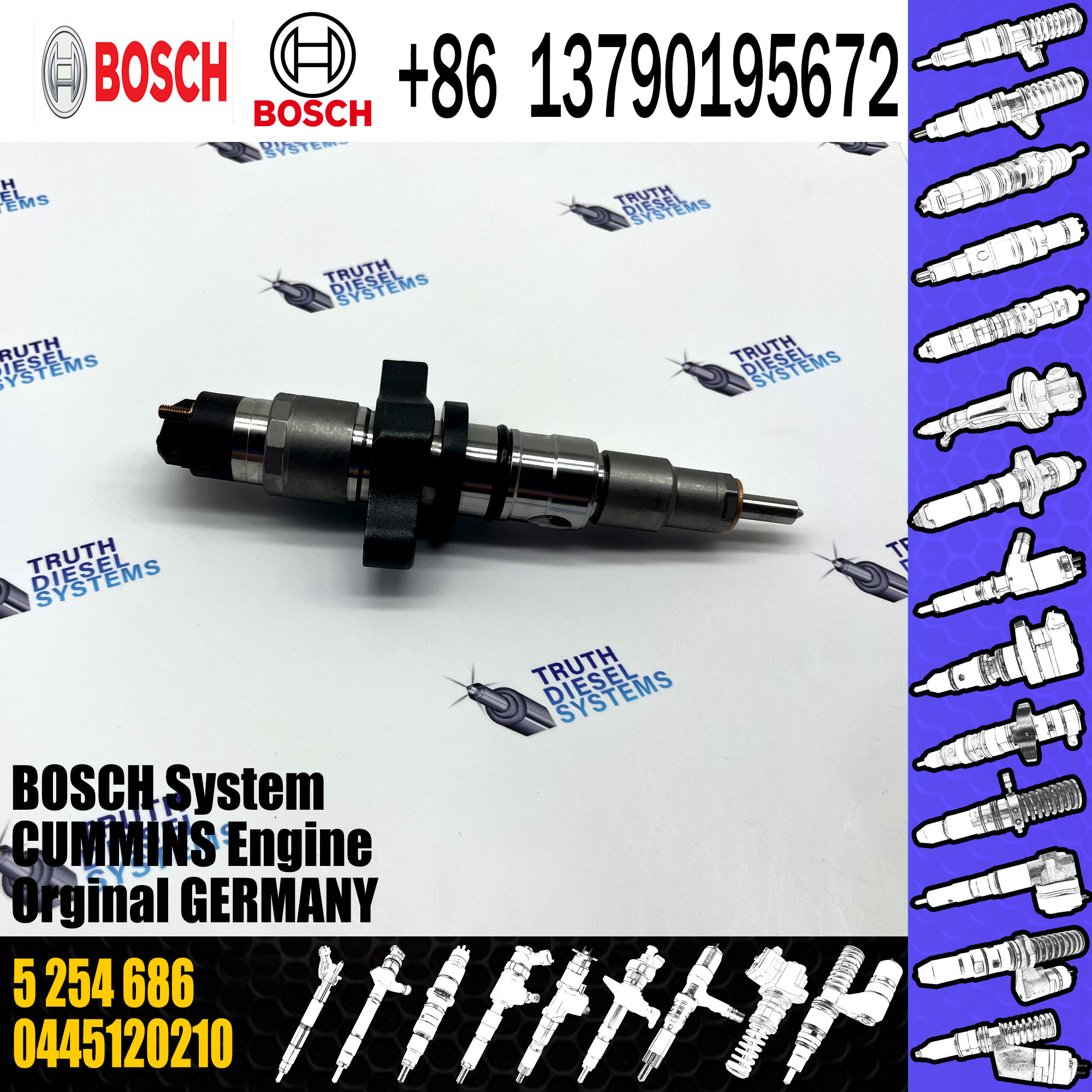 4940589 5254686 5086894AA 0445120018 0445120210 0445120113 0445120255 0986435503 Original Fuel Injector
