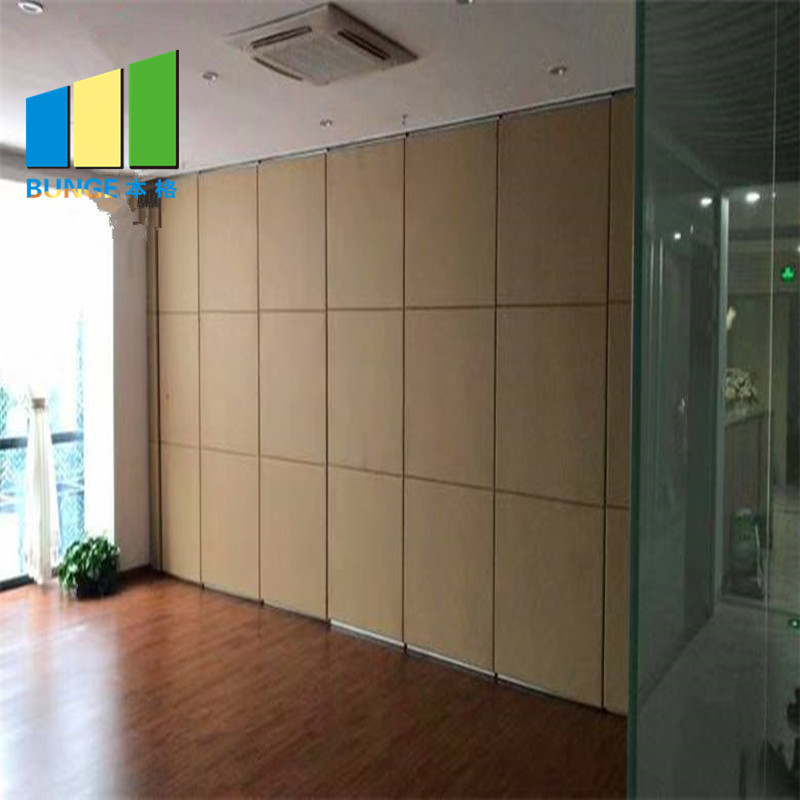 India Folding High Partition Banquet Hall Wooden Acoustic Room Divider For Studio
