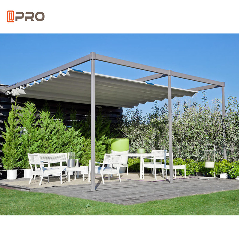 Automatic Retractable Canopy Pergola Easily Assembled Customized Size