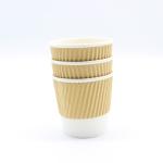 Single Wall Coffee Paper Cup Insulated Disposable Coffee Cups ISO9001