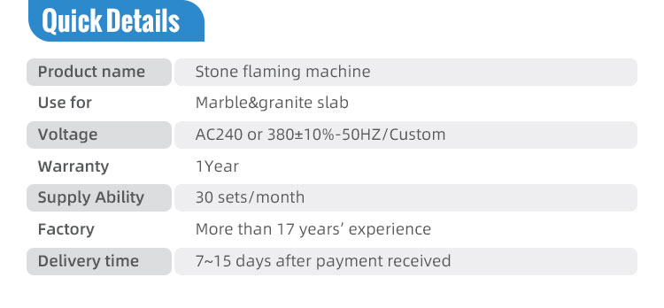 LINSING Flamed Stone Finish Processing Machine for Chiseled Rough Picking Granite Slab