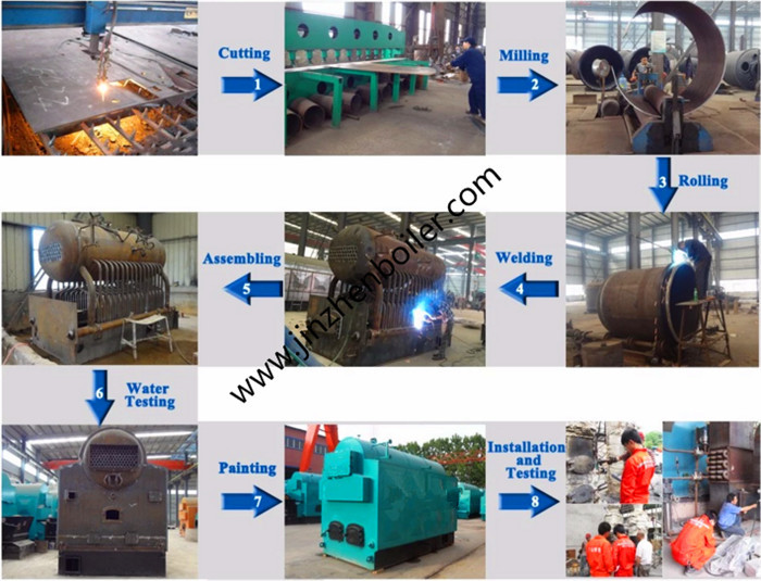 Industrial Energy Saving Wood Pellet Coal Fired Steam Boiler For Rice Mill Plant