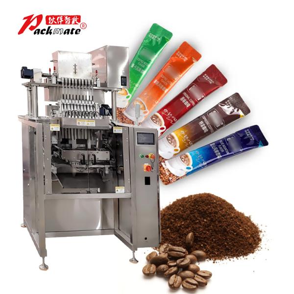 Multi-lane stick sugar packing machine front view
