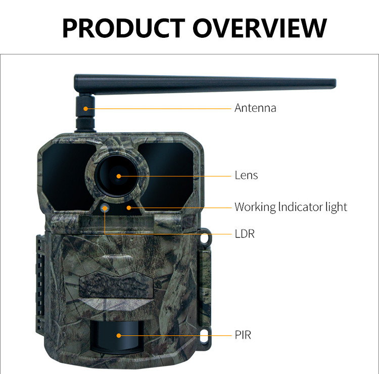 game&trail camera High-End for 4G hunting camera KW896 with Antenna 100ft Night Range 32MP 2K wildlife camera 4g