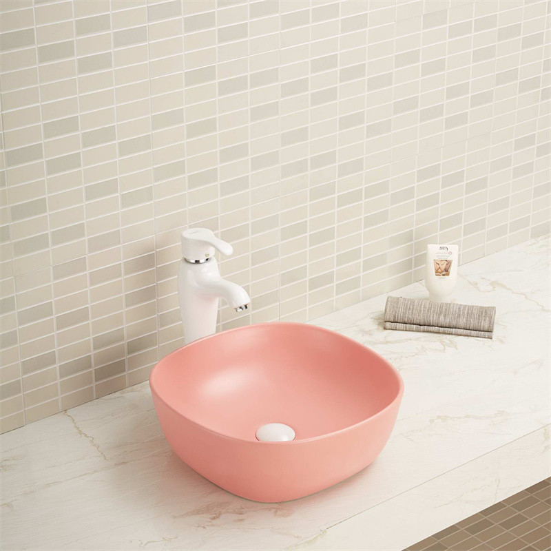 19x19 12x12 Round Drop In Bathroom Sink Basin Rustic Orange Red White Grey