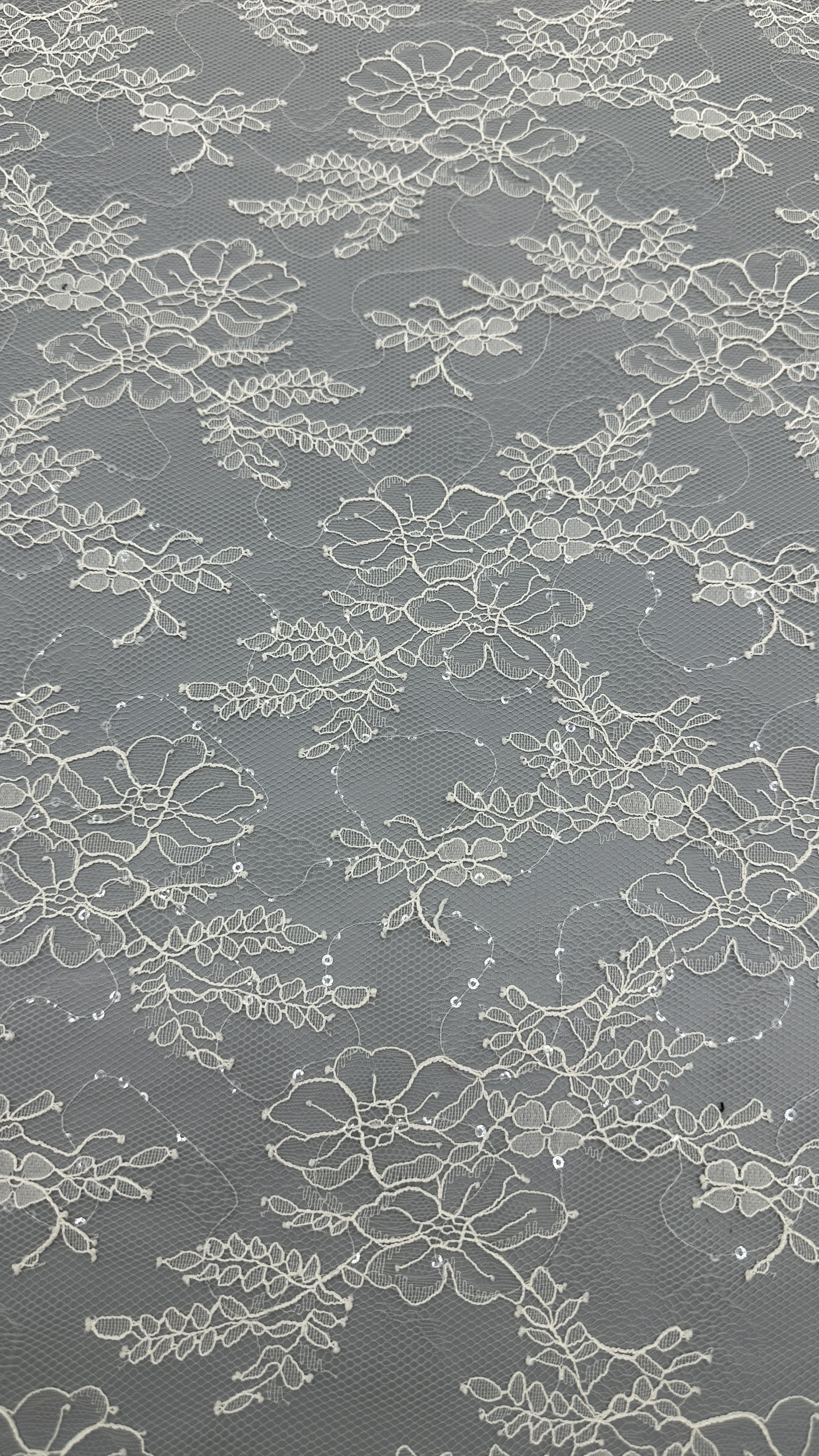 Leafy Embroidery Sequin Fabric Elegant And Breathe Embroidered Lace Fabric Evening Occasion Luxury Fabric