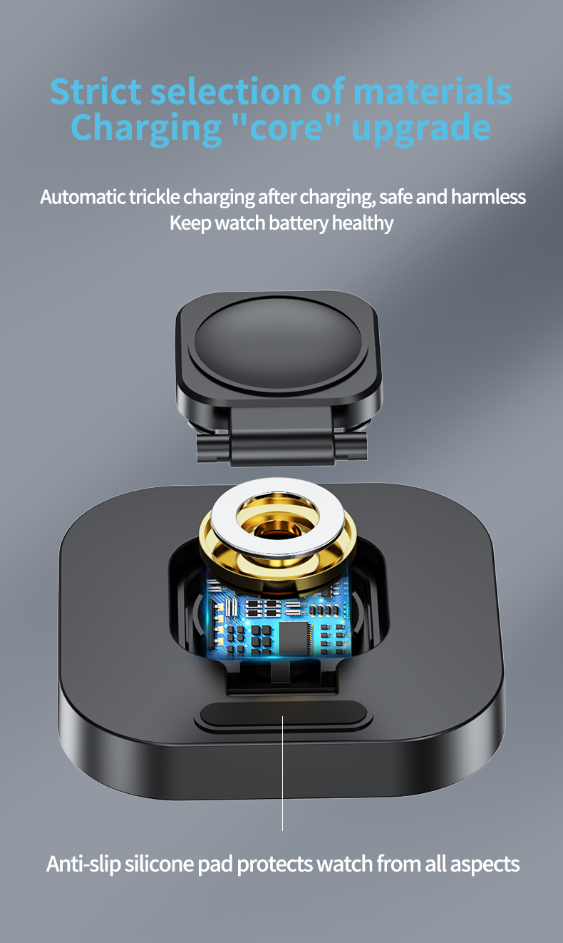 5V/2A Input Voltage and Current Magnetic Fast Wireless Charging Qi For Smart Watch iWatch